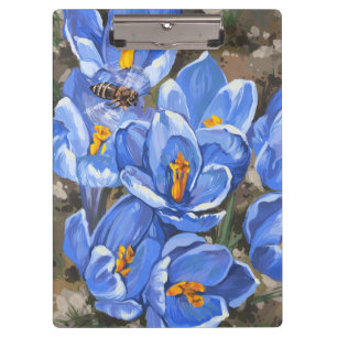 Carpeta De Pinza Cruces azules y una abeja