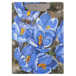 Carpeta De Pinza Cruces azules y una abeja