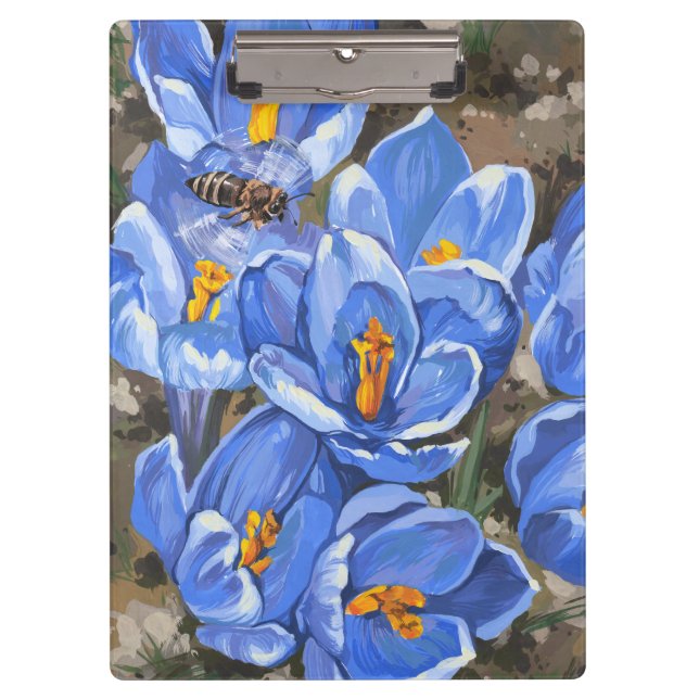 Carpeta De Pinza Cruces azules y una abeja (Anverso)