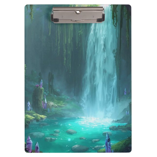 Carpeta De Pinza Crystal Falls of the Hidden Realm (Anverso)