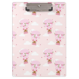Carpeta De Pinza Cuaderno de globos de peluche de carpincho rosa