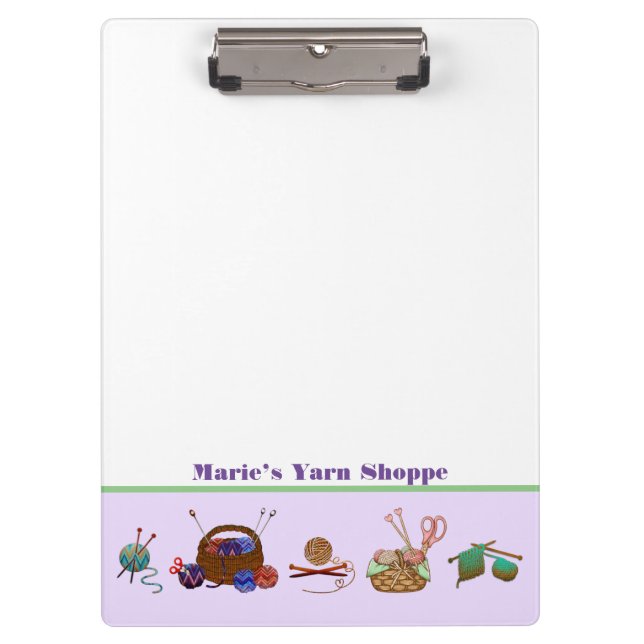 Carpeta De Pinza Cuaderno de notas de dibujos animados Yarn Arts (Anverso)