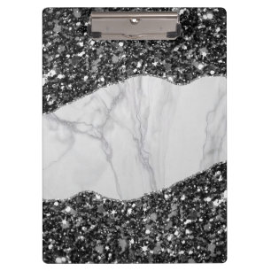 Carpeta De Pinza Cuaderno en espiral con brillo de mármol