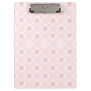 Carpeta De Pinza Cuaderno Estético con Lazo Rosa – Diario Femenino