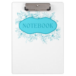 Carpeta De Pinza Cuaderno Floral Azul Cubierta
