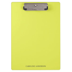 Carpeta De Pinza Cuaderno Personalizado Chartreuse Regreso a Clases