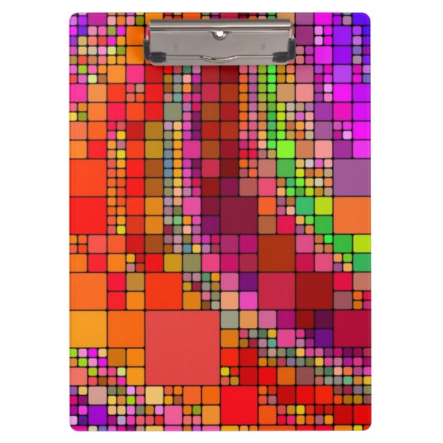 Carpeta De Pinza Cuadrados coloridos (Anverso)