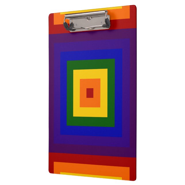 Carpeta De Pinza Cuadrados de arcoiris (Izquierda)