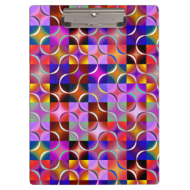 Carpeta De Pinza Cuadrados Multicolores Geométricos