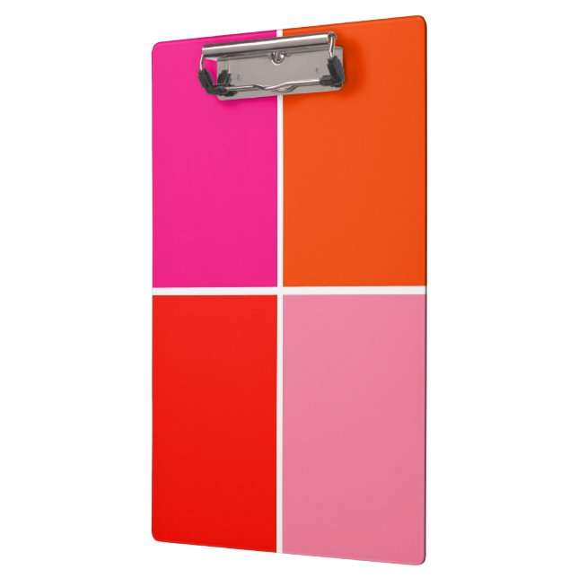 Carpeta De Pinza Cuadrados rosa y Naranja (Izquierda)