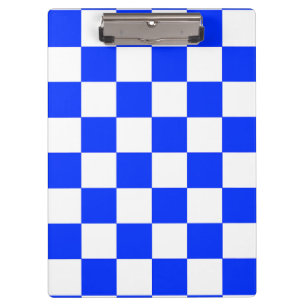 Carpeta De Pinza Cuadro de cuadros azules y blancos