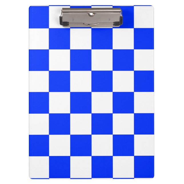 Carpeta De Pinza Cuadro de cuadros azules y blancos (Anverso)