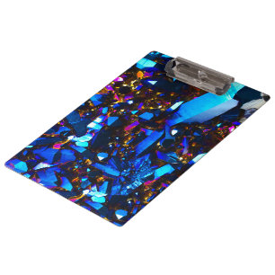 Carpeta De Pinza Cuarzo Titanium del azul de cobalto