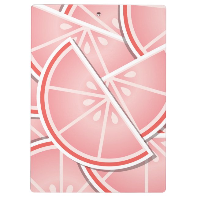 Carpeta De Pinza Cuchillas de pomelo rosa funky (Reverso)