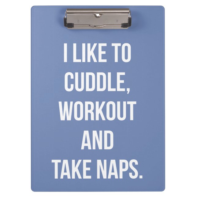 Carpeta De Pinza Cuddle, Workout, Tome Napas, Divertido Gimnasio De (Anverso)