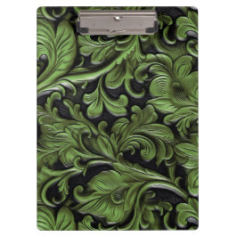 Carpeta De Pinza Cuero de herramientas verde de sabio antiguo