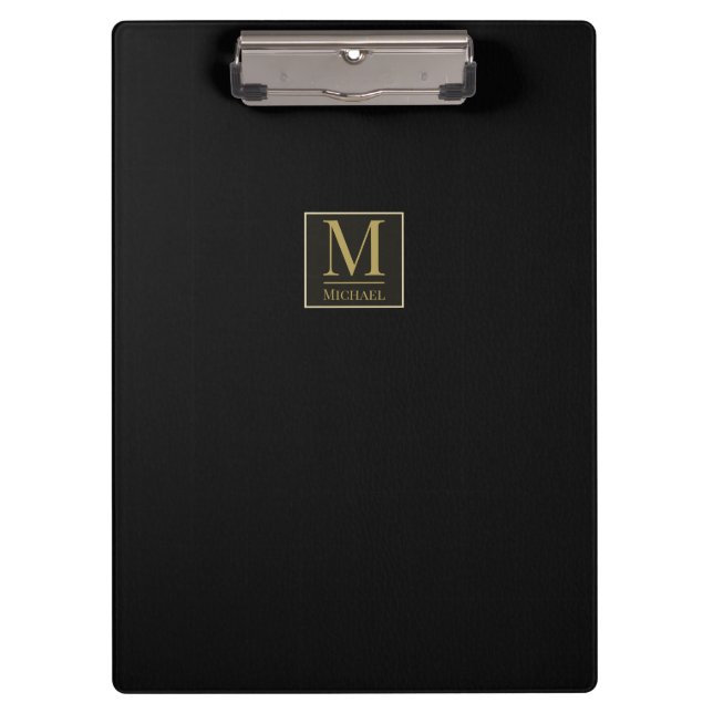 Carpeta De Pinza Cuero negro (Anverso)