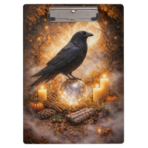 Carpeta De Pinza Cuervo Mágico Hermoso Místico Mágico