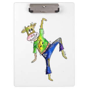 Carpeta De Pinza Cuidada y caprichosa vaca bailarina