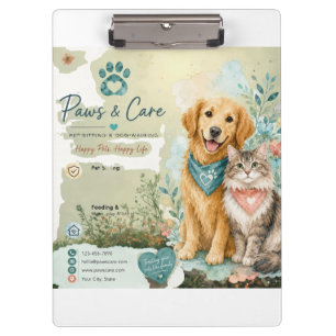 Carpeta De Pinza Cuidador de gatos y perros
