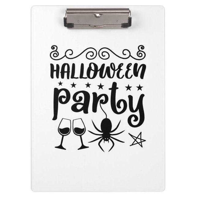 Carpeta De Pinza Cumpleaños de la Fiesta de Halloween (Anverso)