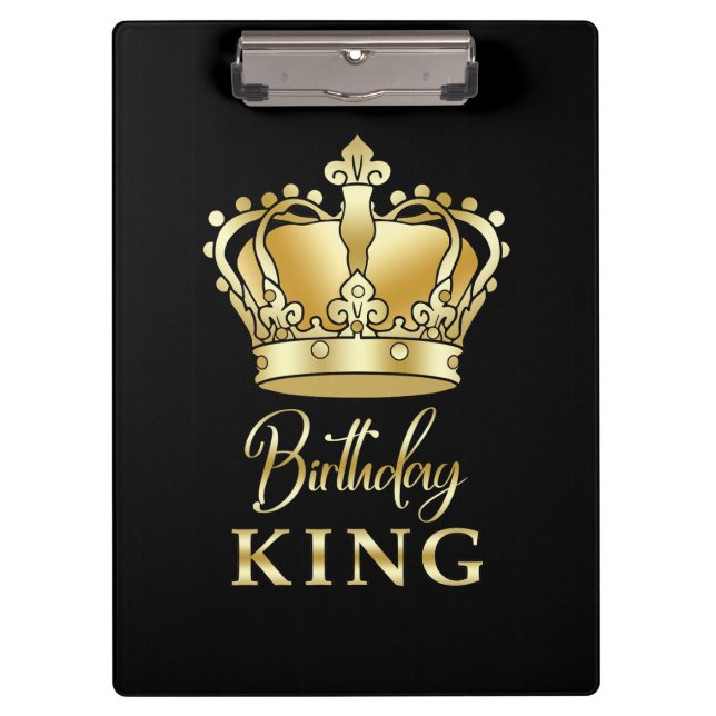 Carpeta De Pinza Cumpleaños King Gold Crown Royal Queen Luxury (Anverso)