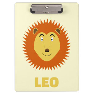 Carpeta De Pinza Cumpleaños personalizado signo Leo León