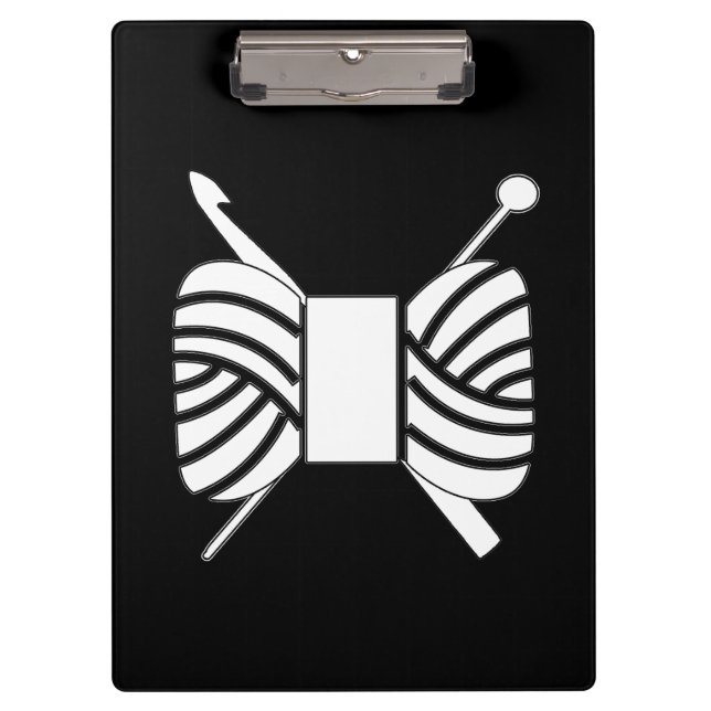 Carpeta De Pinza Cuñada de yarn y artesanías de crochet {Oscuro} (Anverso)