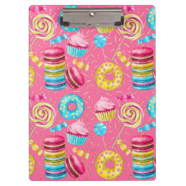 Carpeta De Pinza Cupcakes, Donuts y Candy Clipboard