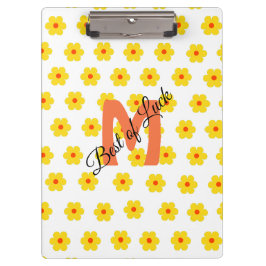 Carpeta De Pinza Cure moderno retro daisies floral personalizado