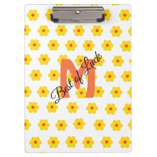 Carpeta De Pinza Cure moderno retro daisies floral personalizado