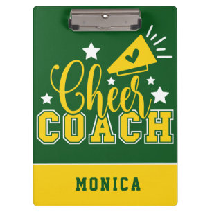 Carpeta De Pinza Curva personalizada Kelly Green & Yellow
