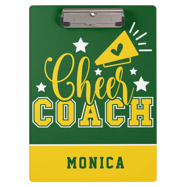 Carpeta De Pinza Curva personalizada Kelly Green & Yellow (Anverso)