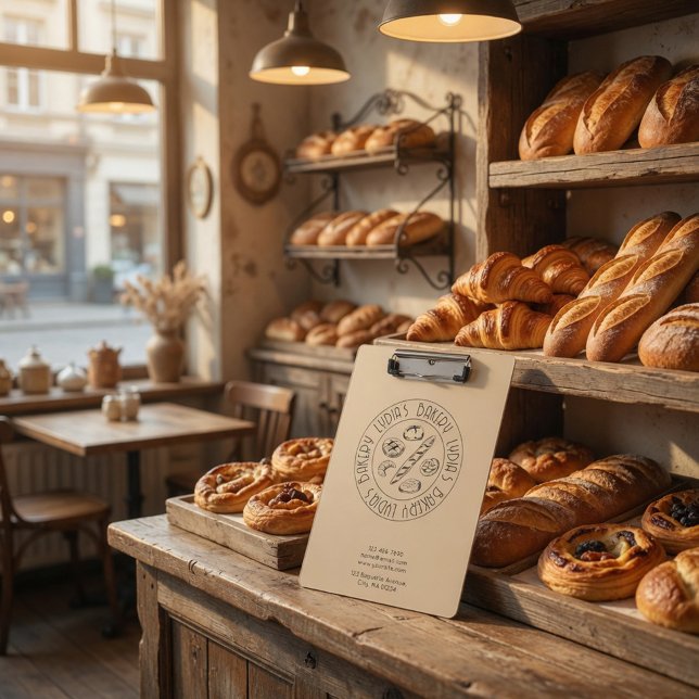 Carpeta De Pinza Custom Bakery Logo Clipboard (Subido por el creador)