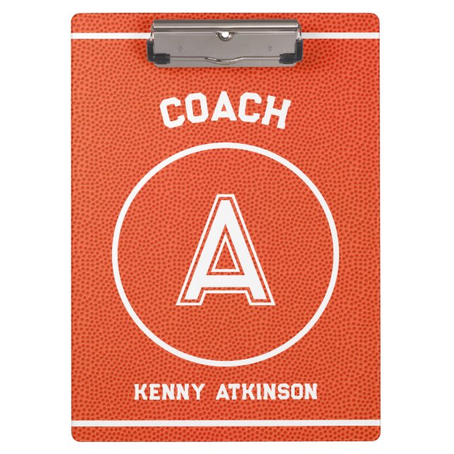 Carpeta De Pinza Custom Basketball Textured Coach Sporty (Anverso)