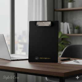 Carpeta De Pinza Custom Company Logo Professional Black Office