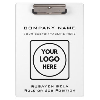 Carpeta De Pinza Custom Company Logo Text Pro clipboard