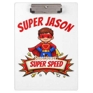 Carpeta De Pinza Custom Kids Superhero Name & Superpower