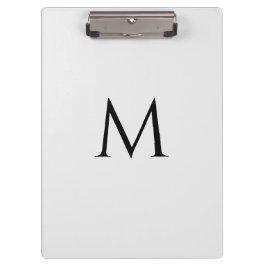 Carpeta De Pinza Custom Monogram Classic White Professional
