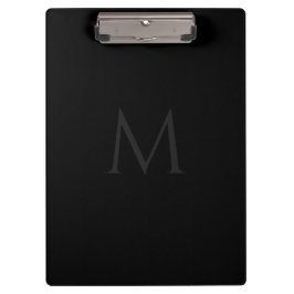 Carpeta De Pinza Custom Monogram Stylish Black Professional