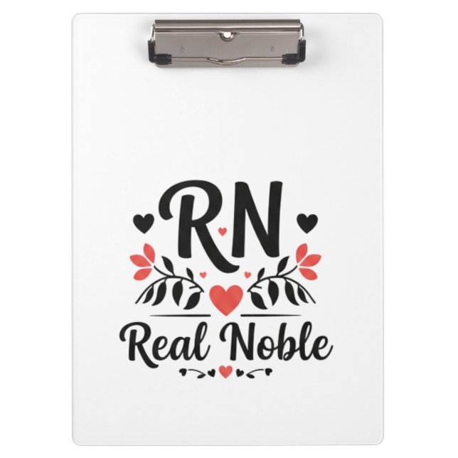 Carpeta De Pinza Custom Name RN Real Noble Floral Gift (Anverso)