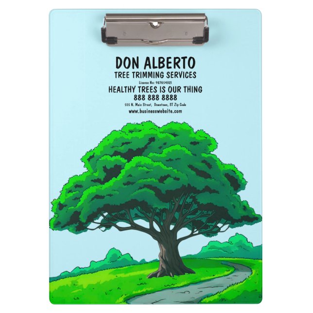 Carpeta De Pinza Custom Oak Tree | Tree Trimming Service (Anverso)