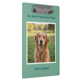 Carpeta De Pinza Custom Pet Photo & Name, school & work
