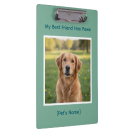 Carpeta De Pinza Custom Pet Photo & Name, school & work