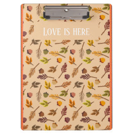 Carpeta De Pinza Custom text Trendy autumn background orange frames