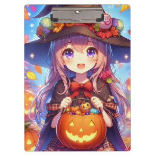 Carpeta De Pinza Cute Anime Halloween Witch
