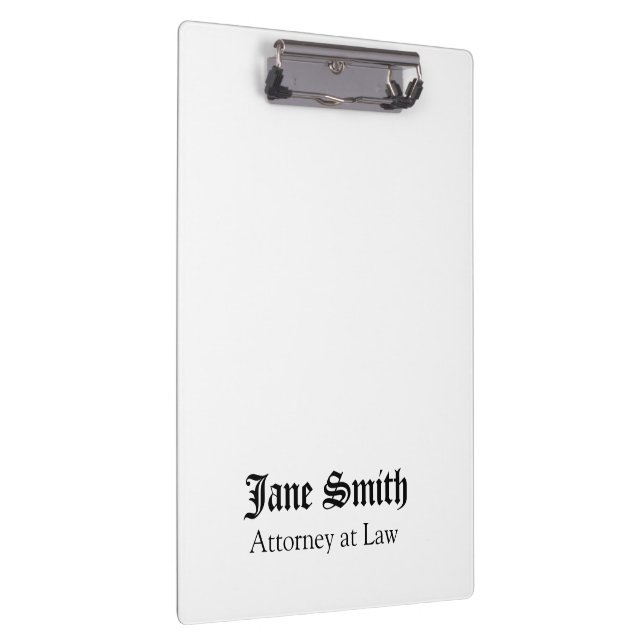 Carpeta De Pinza Cute Attorney at Law Personalized Name Clipboard  (Derecha)