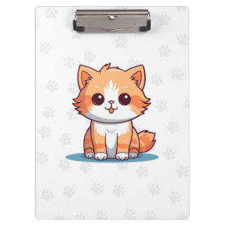 Carpeta De Pinza Cute Cat Paw Print Clipboard Aesthetic Cat Design
