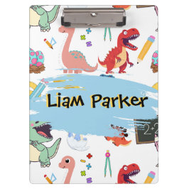 Carpeta De Pinza Cute Dinosaurio Acuarela Personalizado Niños