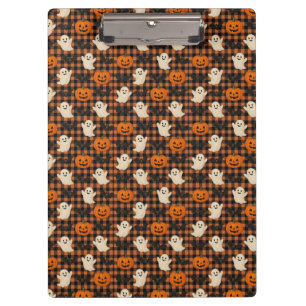 Carpeta De Pinza Cute, gingham halloween fanáticos fantasmas de cal